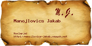 Manojlovics Jakab névjegykártya